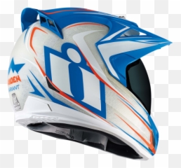 Meancycles Variant Raiden Blue Red White Full Face Helmet - Motorcycle Helmet png