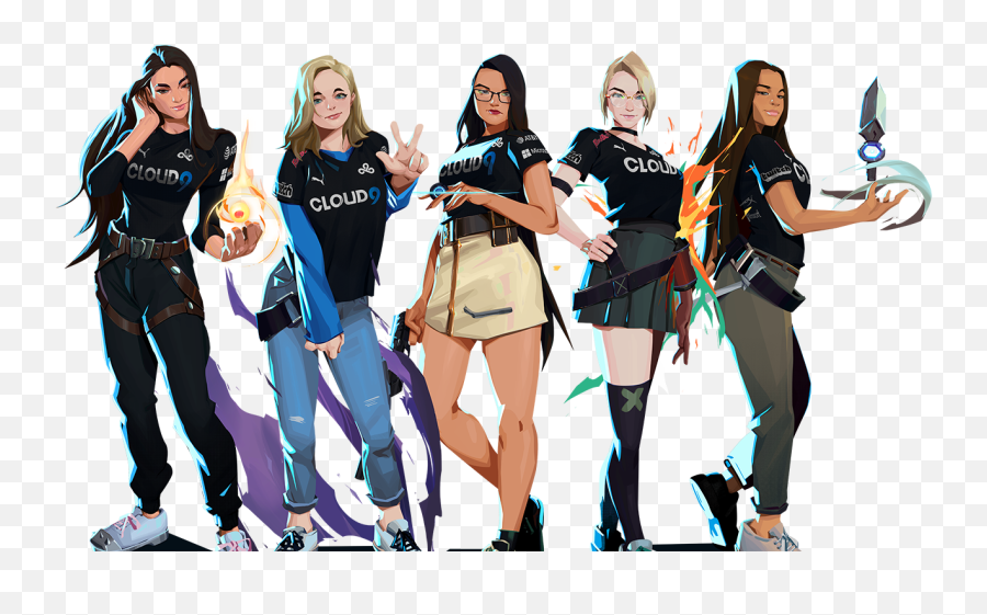 Esports Organization Cloud9 Unveils All - Female Roster U2013 The Cloud9 White Valorant Png,League Of Legends Rose Icon