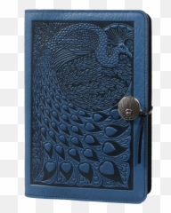 Leather Refillable Journal Peacock 2 Sizes 3 Colors - Carving png