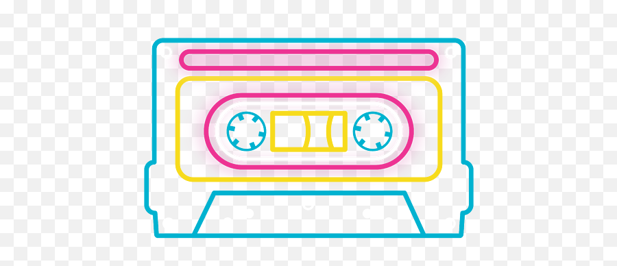 Retro 80s 90s Neon Cassette Tape Ghettobaster Carry - All Magnetic Tape Data Storage Png,90s Icon Bob