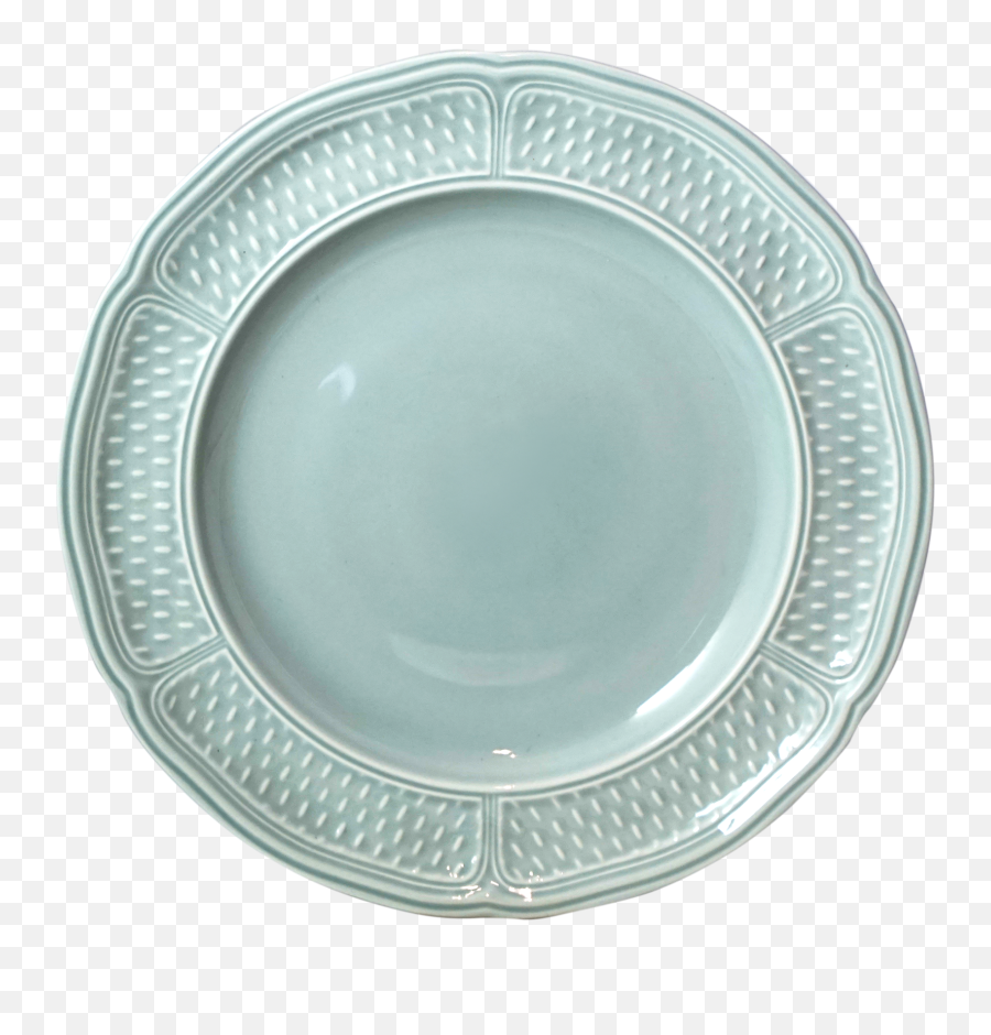 Dinner Plates Celadon - Assiettes Grain De Riz Bleu Gien Png,Plates Png