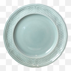 Dinner Plates Celadon - Assiettes Grain De Riz Bleu Gien Png,Plates Png