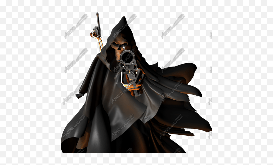 Reaper Revolver - Aurora Graphics Action Figure Png,Grim Reaper Transparent