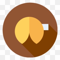 Fortune Cookie Luck Png Icon - Circle