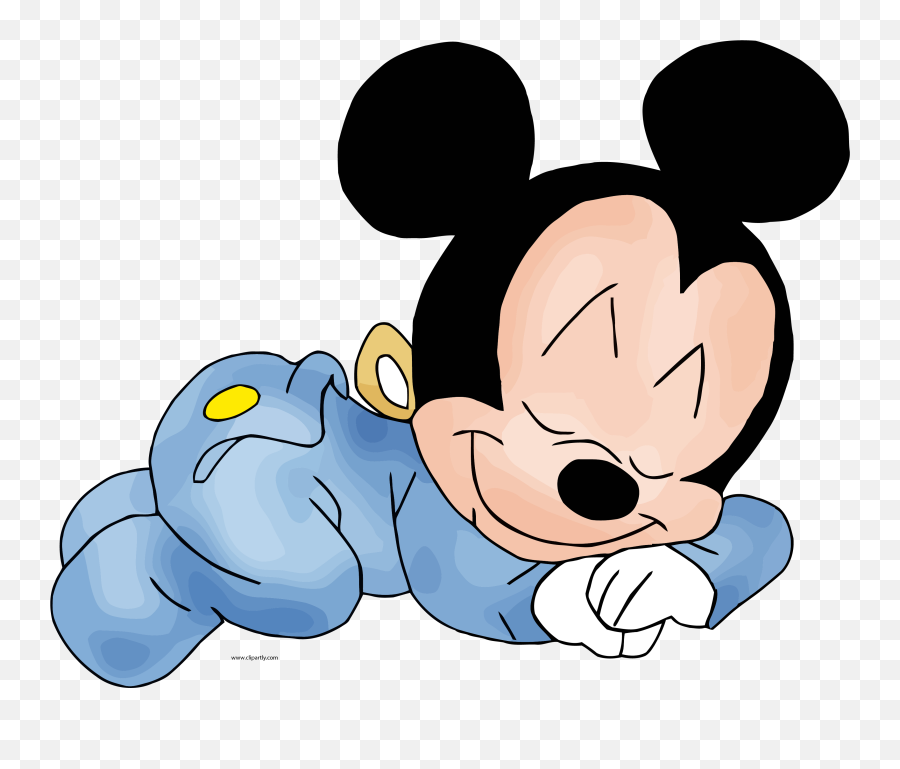 Baby Mickey Mouse Sleeping Clipart Png - Mickey Baby Png,Sleeping Png