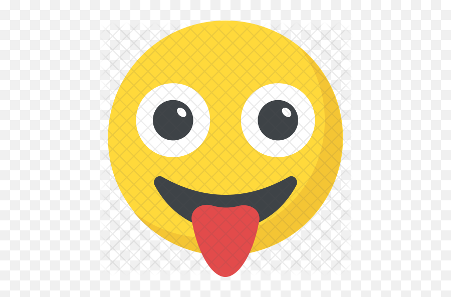 Crazy Face Icon Of Flat Style - Smiley Png,Crazy Face Png