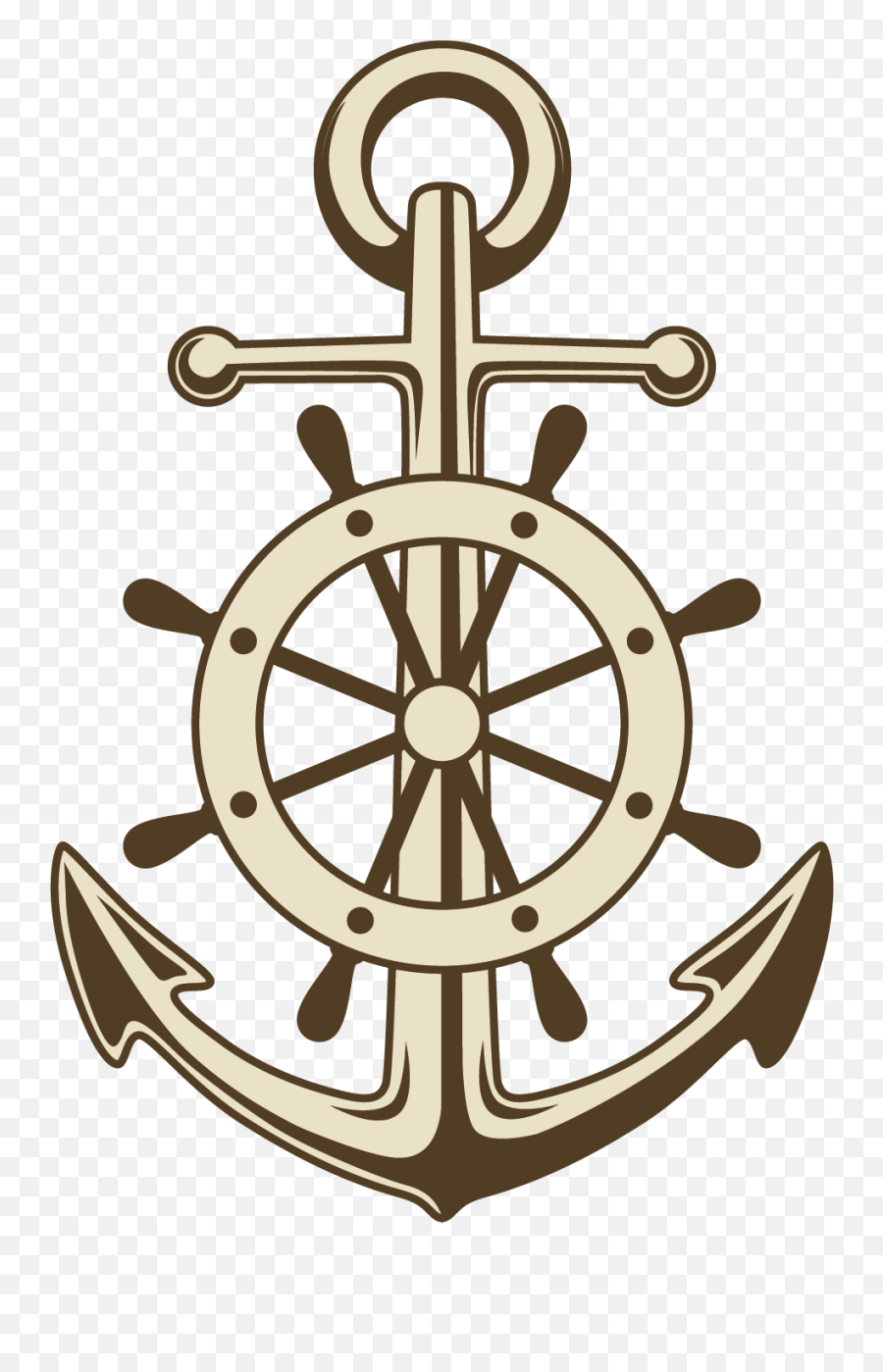 Steering Wheel Ship Png - Ship Wheel And Anchor Clipart,Anchor Png