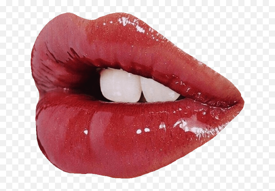 Glossy Lips - Clear Red Lip Gloss Png,Lips Png