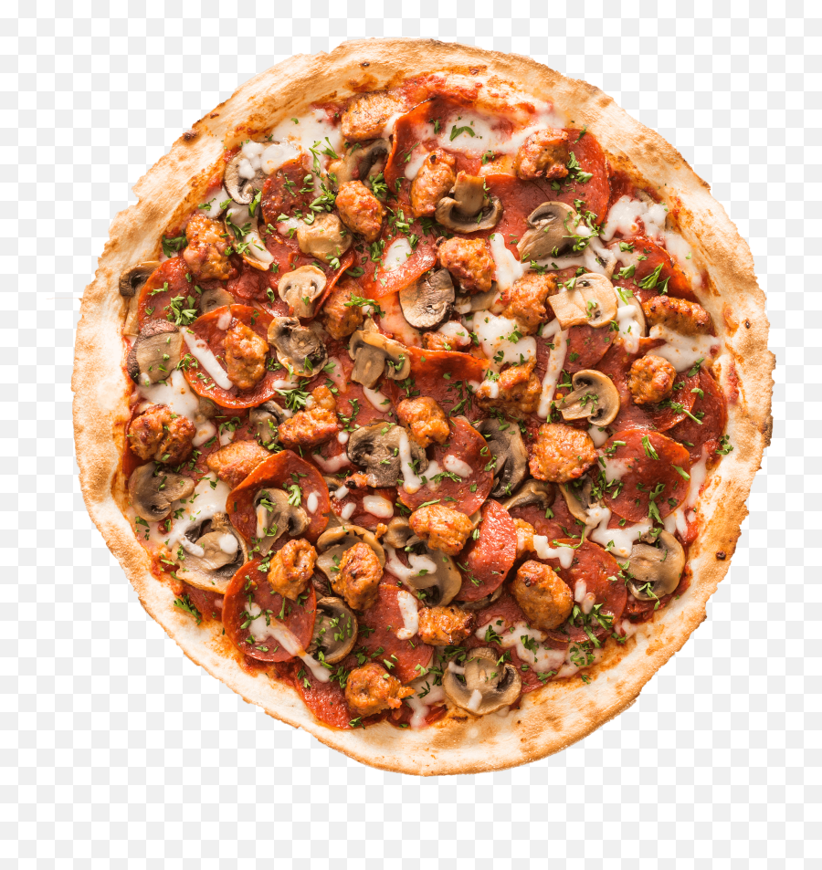 Pepperoni Italian Sausage Mushrooms Png Pizza