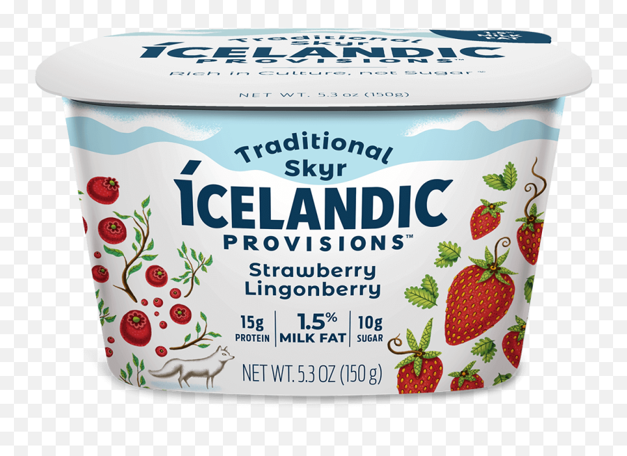 Strawberry Lingonberry Skyr Icelandic Provisions - Icelandic Skyr Png,Transparent Strawberry