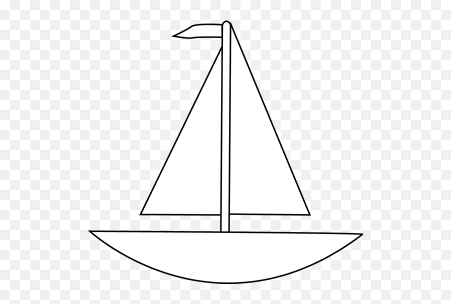 Sailboat Black And White Boat Clip Art Free - White Boat Graphic Png,Sailboat Png