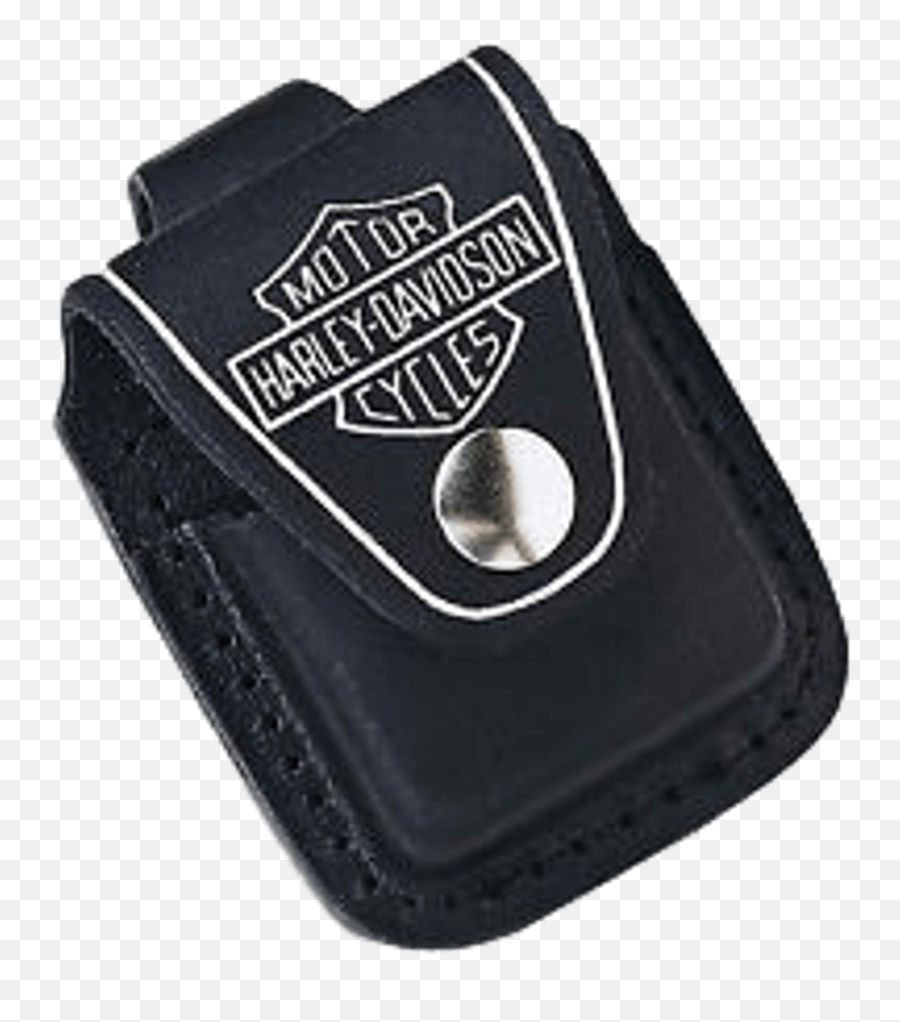 Harley - Davidson Genuine Zippo Lighter Pouch Leather Png,Harley Davidson Logo Black And White
