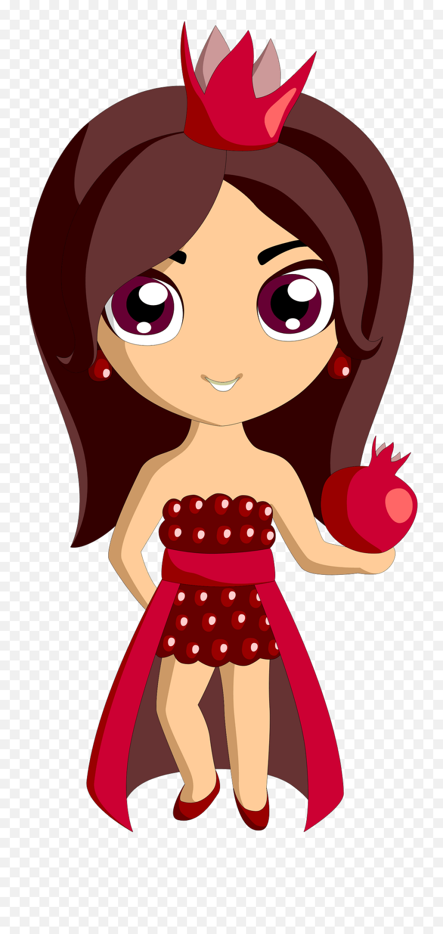 Pomegranate Princess Clipart Free Download Transparent Png - Pomegranate Girl,Pomegranate Png