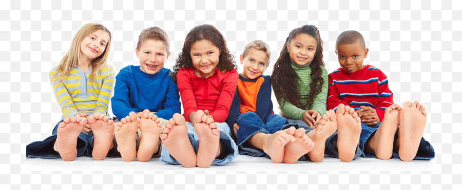 Download Children Sitting With Feet Showing - Kids Feet Children Feet Png,Feet Png