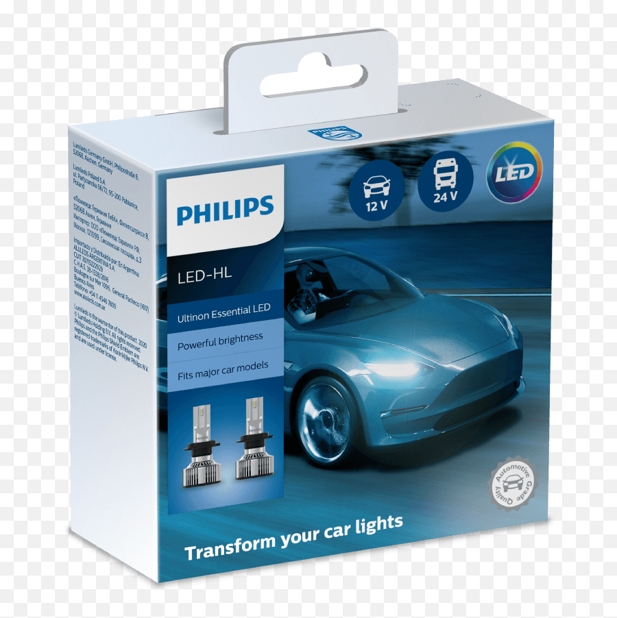 Led Retrofit Headlight Bulbs - Philips Ultinon Essential Led Hb3 Png,Car Lights Png