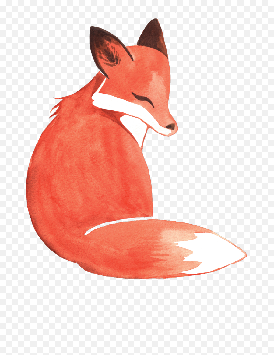 Fox Clipart Watercolor Transparent Free For - Watercolor Fox Sticker Png,Fox Transparent Background