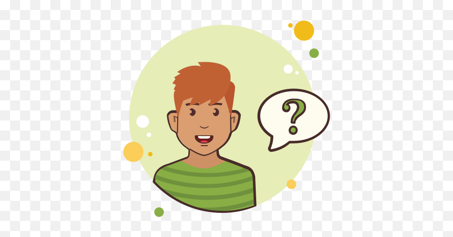 Ginger Man Question Mark Icon - Question Mark Man Icon Png,Question Mark Emoji Png