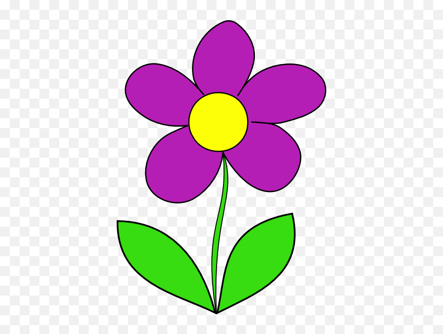 Purple Flower Clip Art - Vector Clip Art Online Purple Flower Clip Art Png,Purple Flowers Png