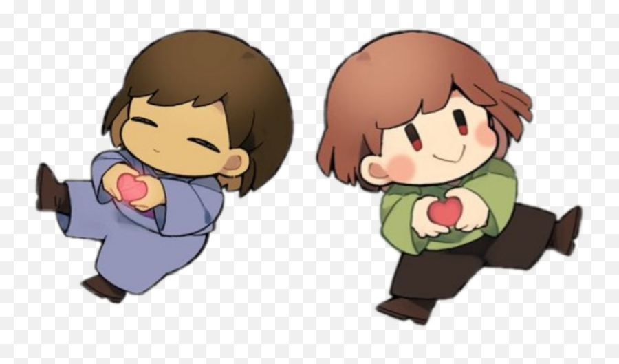 Undertale Frisk and Chara - Fight - Sticker