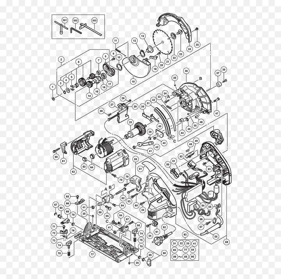 Hitachi C6mey Circular Saw Partswarehouse - C18dbal Parts Png,Hit Marker Png