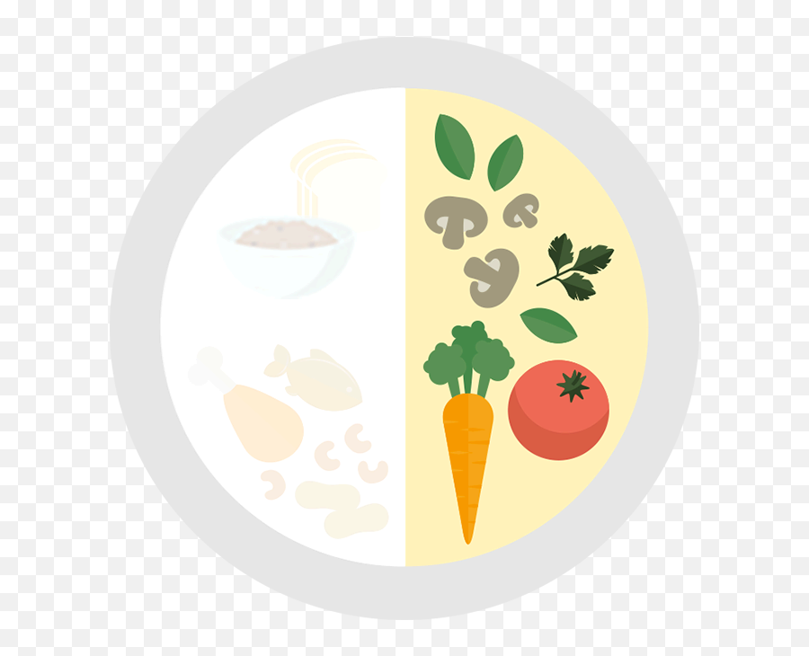 My Healthy Plate - Fruits And Vegetables In Plates Png,My Plate Replaced The Food Pyramid As The New Icon
