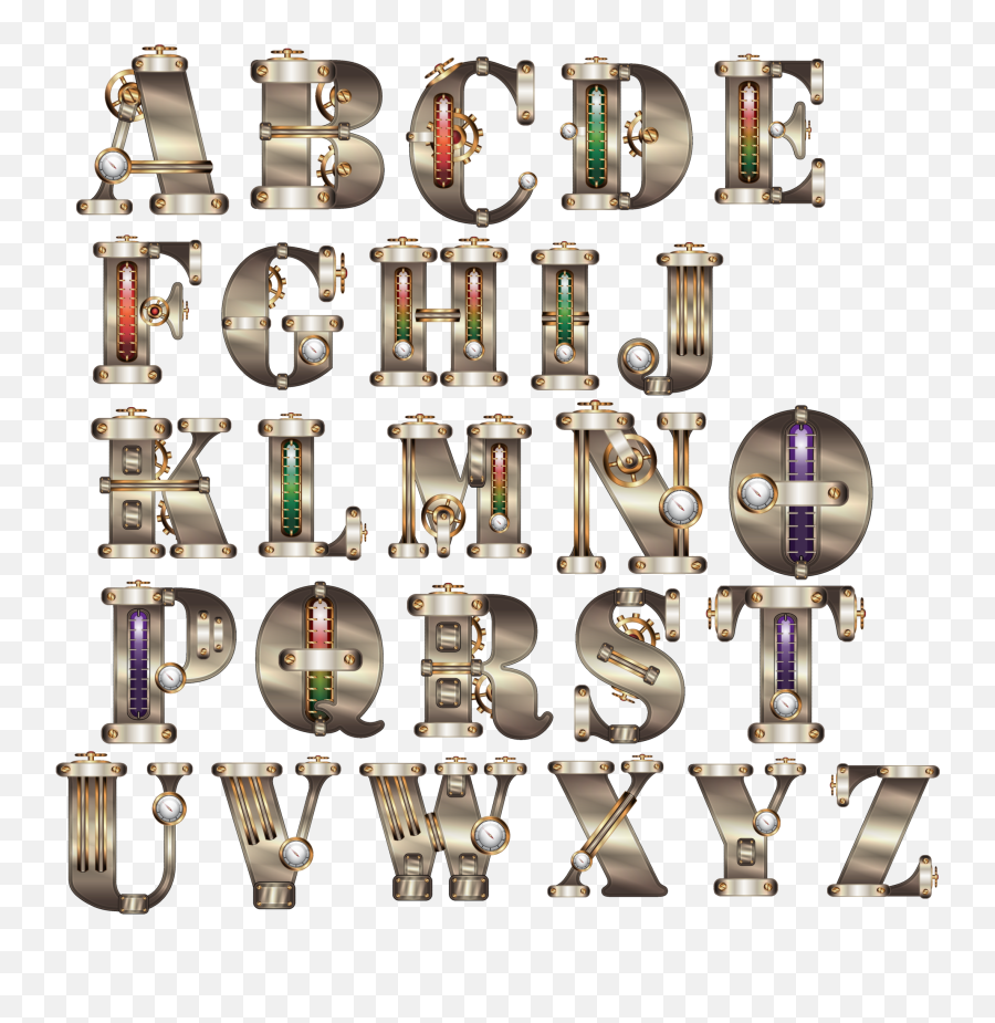 Steampunk Clipart Letter Png Icon