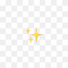 Gold Star Sticker Png Transparent - Sparkle Emoji Apple