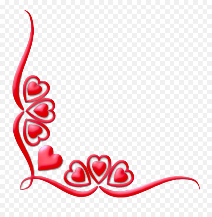 Heart Valentines Day Border Png Hd - Valentines Day Border Clip Art,Heart Border Png