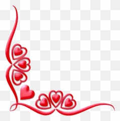 Heart Valentines Day Border Png Hd - Clip Art