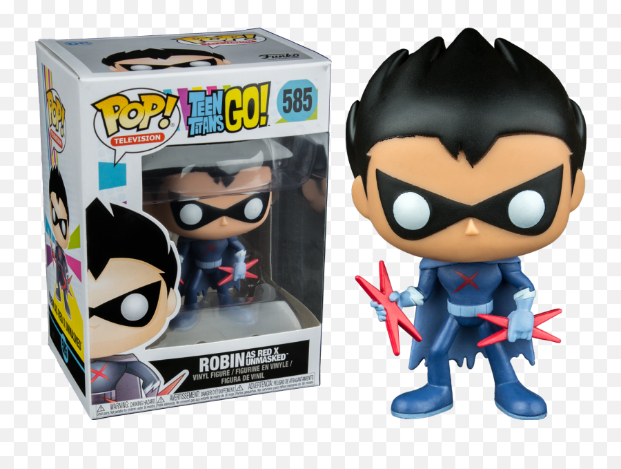Teen Titans Go - Robin As Red X Unmasked Us Exclusive Pop Robin As Red X Funko Pop Teen Titans Go Png,Red X Png