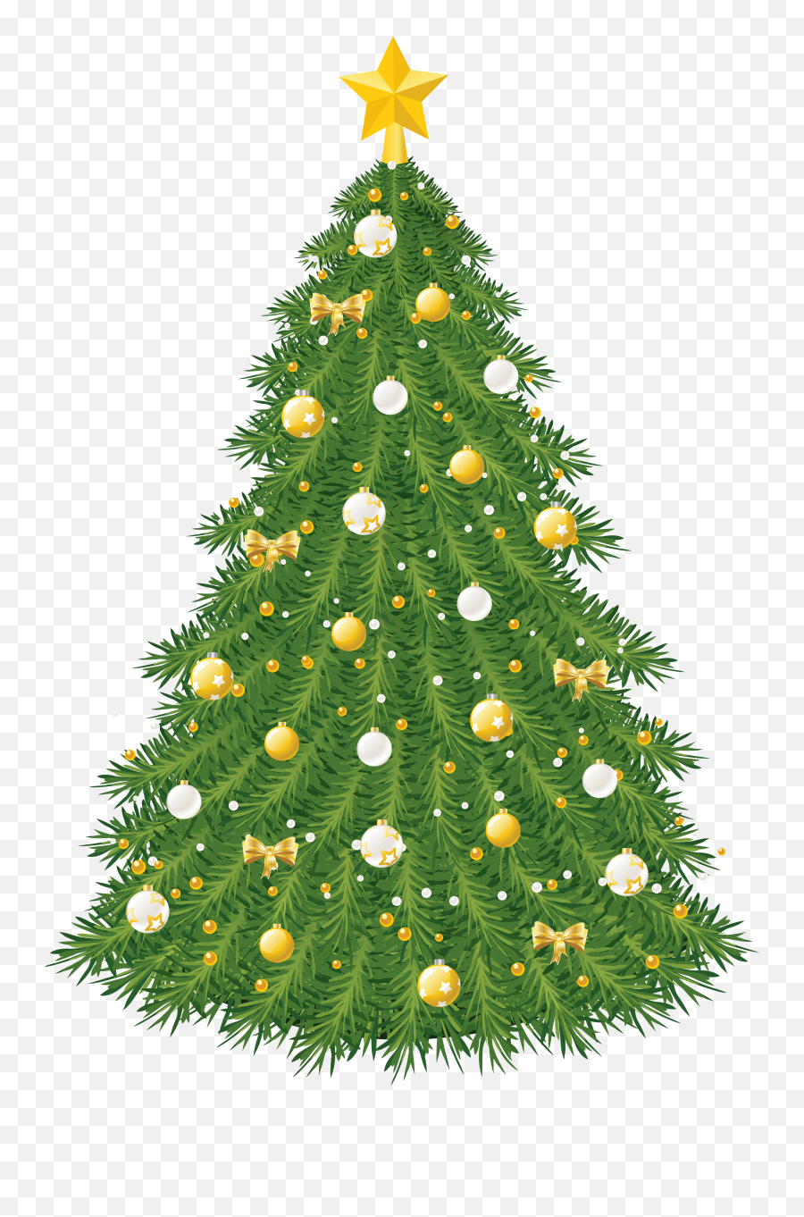 Christmas Tree Vector Png - Transparent Decorated Christmas Tree,Christmas Tree Vector Png