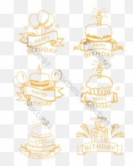 Golden Birthday Card Icon Png Images Psd Free Download - Decorative