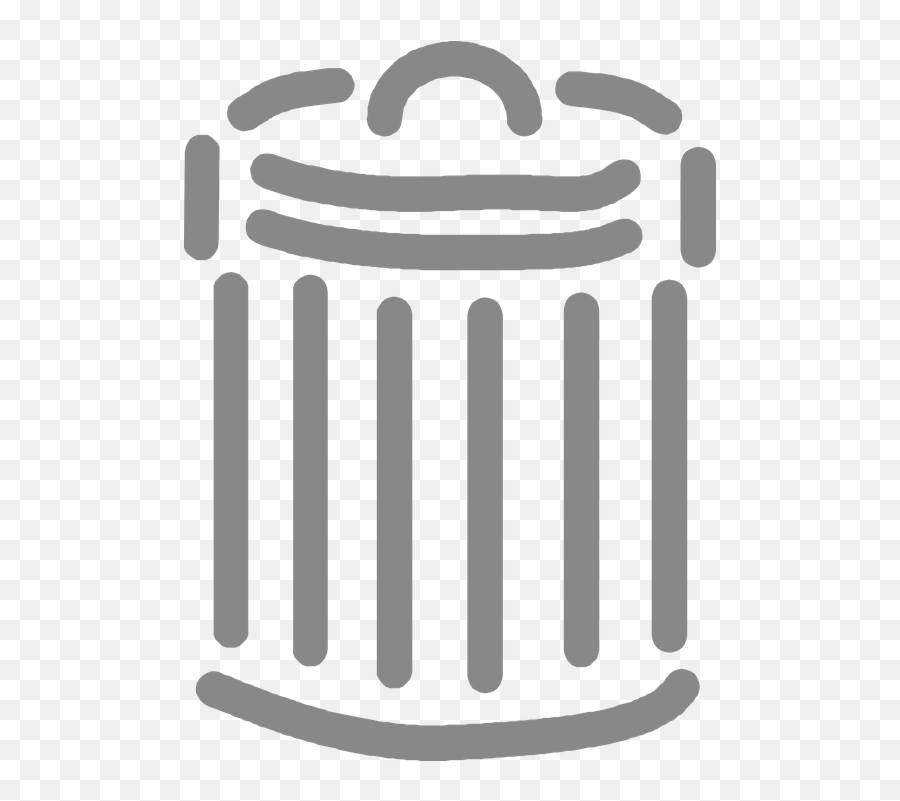 Download Free Vector Can Garbage Hq Image Icon Favicon - Trash Can Drawing Stencil Png,Trash Can Icon Black And White