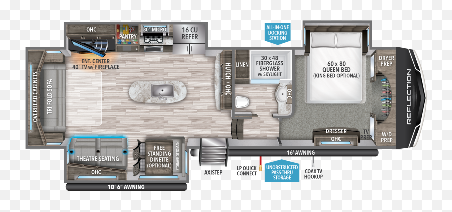 Reflection Fifth Wheel 337rls Grand Design Rv - Grand Design Reflection 337rls Png,Fleetwood Icon Motorhome