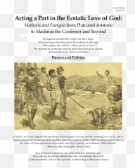 Pdf Acting A Part The Ecstatic Love Of God Methexis And Png