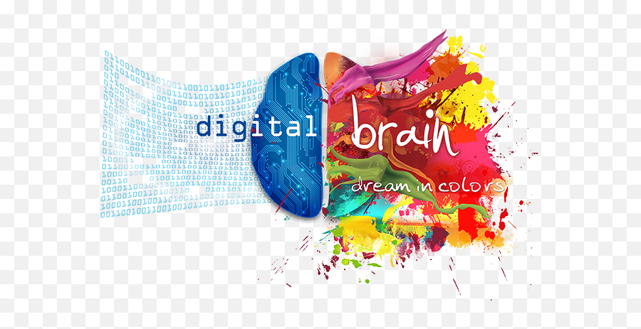 Digital Brain - Design Graphic Brain Png,Brain Logo