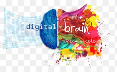 Digital Brain - Design Graphic png