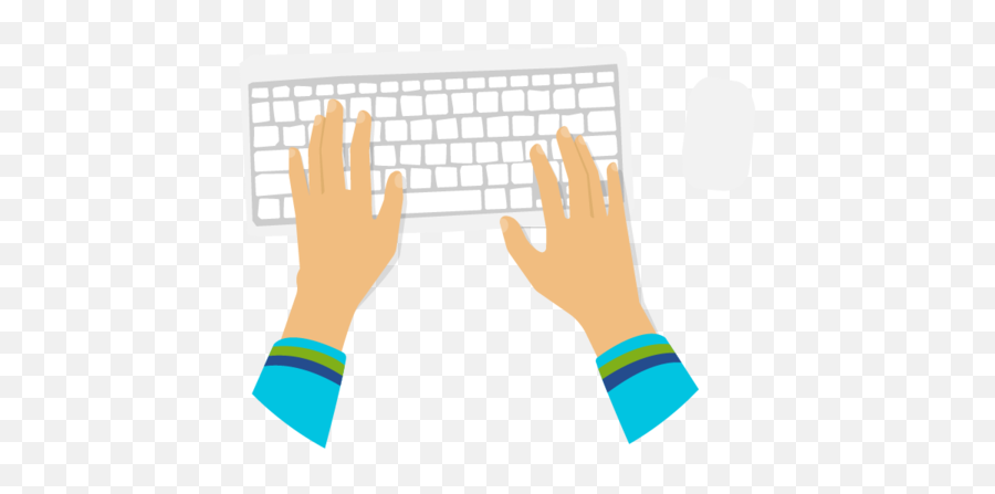 Hand - Hand Typing On Keyboard Png,Typing Png