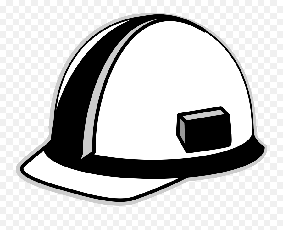 Backwards Baseball Cap Clipart - Black And White Hard Hat Cartoon Png,Backwards Hat Png