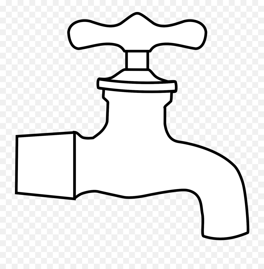 water tap clipart black and white