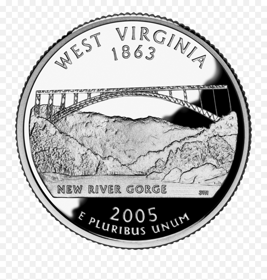 New River Gorge Bridge 50 State Quarters United States Mint - West Virginia State Quarter Png,River Transparent Background