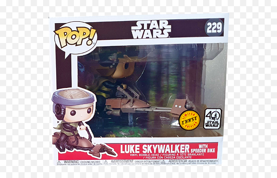 Star Wars - Luke Skywalker With Speeder Bike Chase Pop Deluxe Vinyl Figure Scout Trooper Funko Pop Png,Luke Skywalker Png