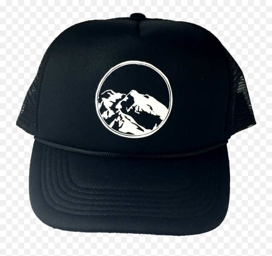 Mountain Logo Trucker Hat - Black U2013 Denali Strap Co Baseball Cap Png,Mountain Logo