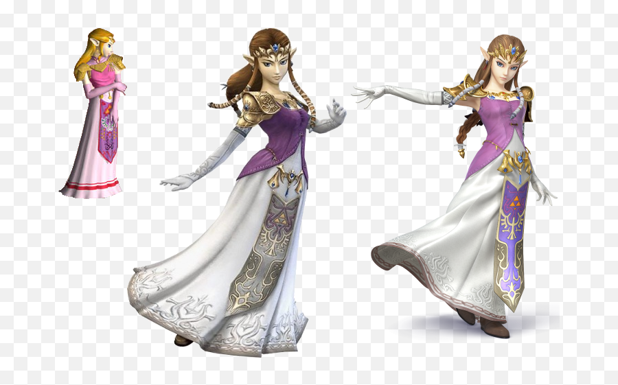 Image A Comparison Of Zelda In The Different Smash Bros - Zelda Super Smash Bros Brawl Png,Zelda Png