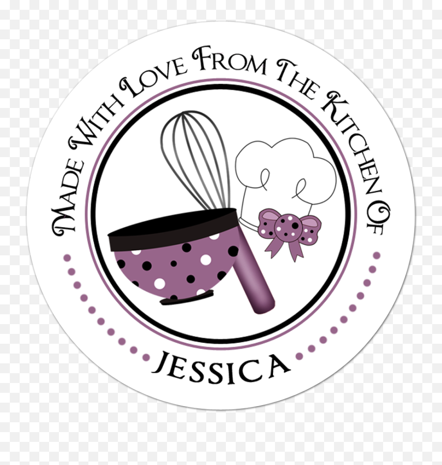 Mixing Bowl Chef Hat Personalized Kitchen Labels - Chef Hat Stickers Png,Chef Hat Transparent