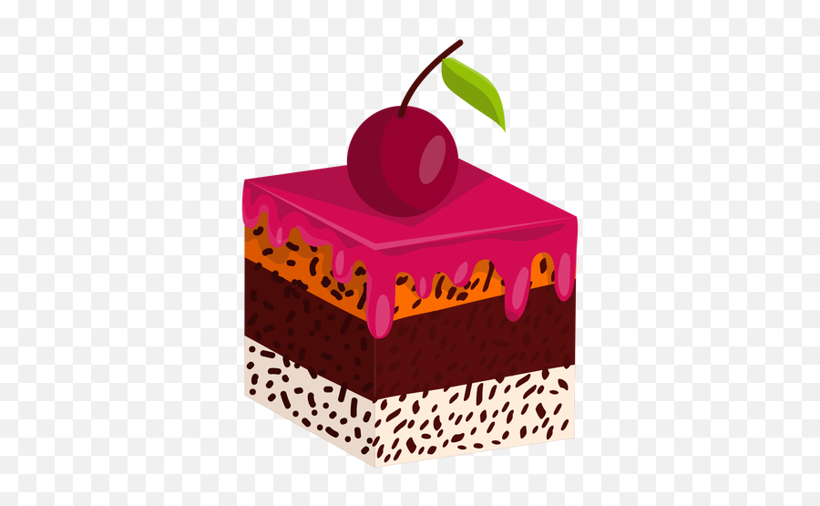 Cake Slice With Cherry - Transparent Png U0026 Svg Vector File Cherry,Cake Slice Png