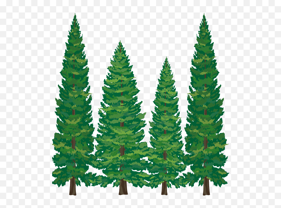 animated evergreen trees