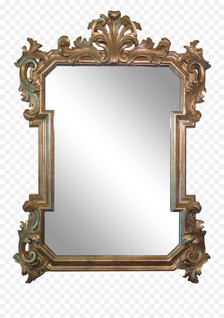 Italian Gold Gilt Ornate Frame Mirror - Antique Png,Ornate Frame Png