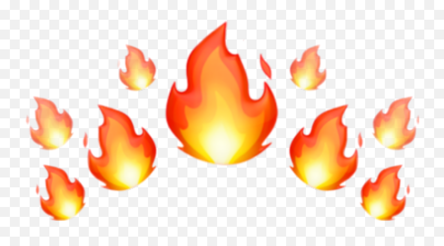 Fire Emoji Filter Orange Crown Png Transparent