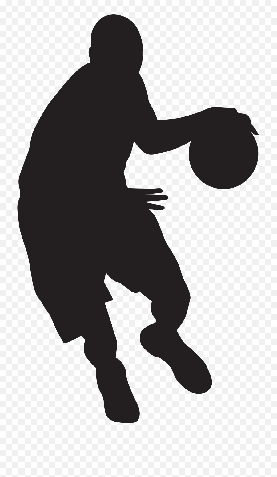 Basketball Player Silhouette Png Clip - Basketball Player Silhouette Png,Basketball Clipart Png